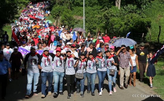 Así se conmemoró 40 años del repliegue de Diriamba a San Gregorio