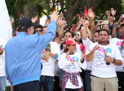 Comandante Carlos Fonseca, aquí estamos siempre luchando por la paz, porque queremos la paz