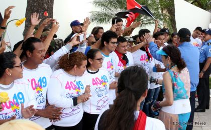 Comandante Carlos Fonseca, aquí estamos siempre luchando por la paz, porque queremos la paz