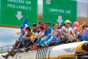 Caravanas de la victoria entran a Managua 