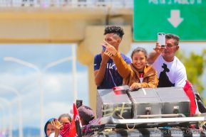 Caravanas de la victoria entran a Managua 