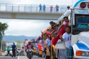 Caravanas de la victoria entran a Managua 