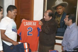  Presidente Daniel se reúne con el bigleaguer Everth Cabrera