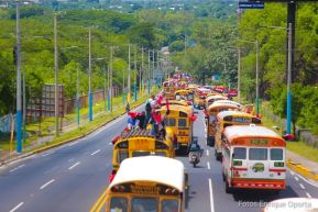 Caravanas de la victoria entran a Managua 