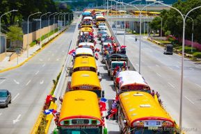 Caravanas de la victoria entran a Managua 