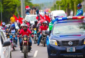 Caravanas de la victoria entran a Managua 