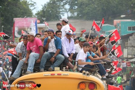 Caravanas de la victoria entran a Managua 