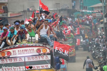Caravanas de la victoria entran a Managua 