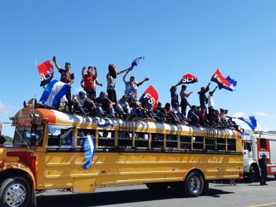 Caravanas de la victoria entran a Managua 