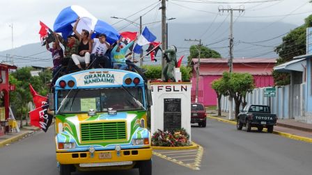 Caravanas de la victoria entran a Managua 
