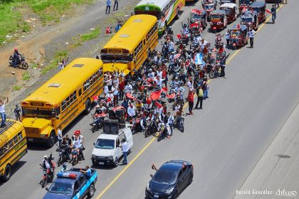 Caravanas de la victoria entran a Managua 