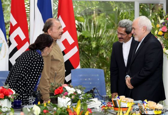 Encuentro del presidente Daniel Ortega y la compañera Rosario Murillo con el canciller de Irán