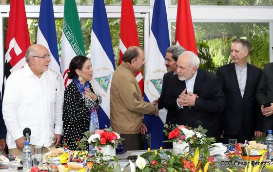 Encuentro del presidente Daniel Ortega y la compañera Rosario Murillo con el canciller de Irán