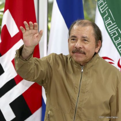 Encuentro del presidente Daniel Ortega y la compañera Rosario Murillo con el canciller de Irán