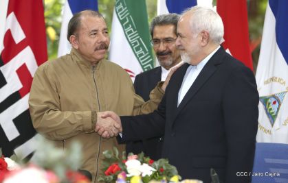 Encuentro del presidente Daniel Ortega y la compañera Rosario Murillo con el canciller de Irán