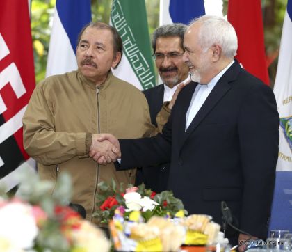 Encuentro del presidente Daniel Ortega y la compañera Rosario Murillo con el canciller de Irán