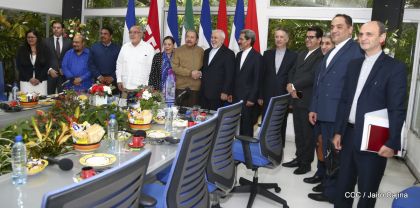 Encuentro del presidente Daniel Ortega y la compañera Rosario Murillo con el canciller de Irán