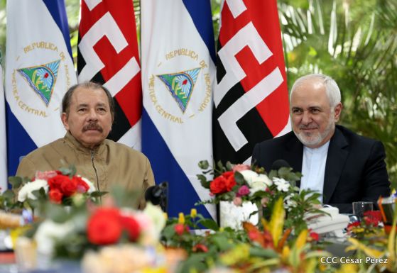 Encuentro del presidente Daniel Ortega y la compañera Rosario Murillo con el canciller de Irán