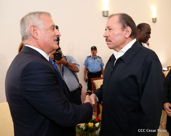 Presidente Daniel Ortega y vicepresidenta Rosario Murillo reciben cartas credenciales de 11 nuevos embajadores