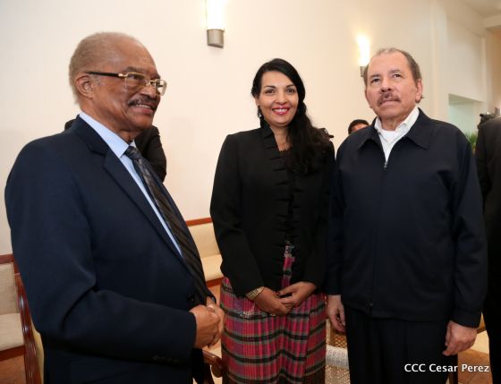 Presidente Daniel Ortega y vicepresidenta Rosario Murillo reciben cartas credenciales de 11 nuevos embajadores