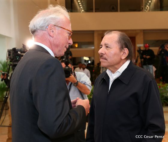 Presidente Daniel Ortega y vicepresidenta Rosario Murillo reciben cartas credenciales de 11 nuevos embajadores