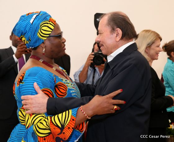 Presidente Daniel Ortega y vicepresidenta Rosario Murillo reciben cartas credenciales de 11 nuevos embajadores