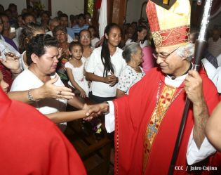 Tipitapeños celebran al Señor de Esquipulas en compañía del Cardenal Brenes