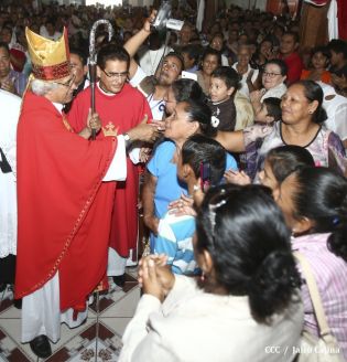 Tipitapeños celebran al Señor de Esquipulas en compañía del Cardenal Brenes