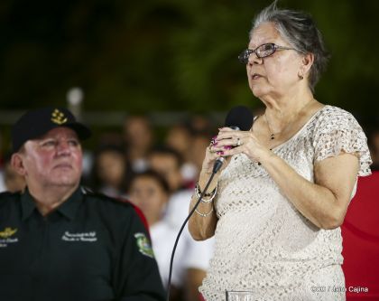 Presidente Daniel Ortega y vicepresidenta Rosario Murillo en homenaje al Padre de la Revolución Sandinista Carlos Fonseca