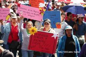 Capitalinos caminan en defensa de sus derechos y en solidaridad con Bolivia