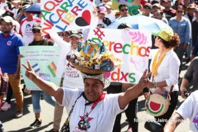 Capitalinos caminan en defensa de sus derechos y en solidaridad con Bolivia