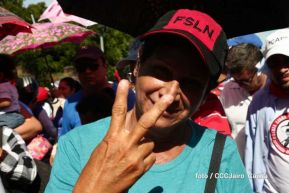 Capitalinos caminan en defensa de sus derechos y en solidaridad con Bolivia