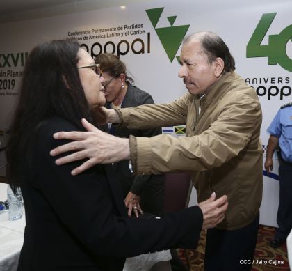 Presidente Daniel Ortega en Clausura de Reunión Plenaria de Copppal