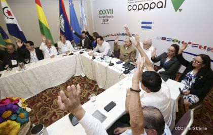 Presidente Daniel Ortega en Clausura de Reunión Plenaria de Copppal