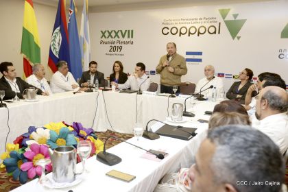 Presidente Daniel Ortega en Clausura de Reunión Plenaria de Copppal