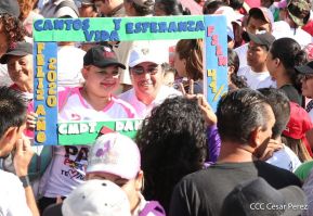 Caminata por la paz, Cantos de Vida y Esperanza, adelante pueblo presidente, 2020 patria, paz y porvenir
