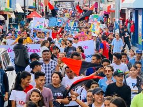 Caminata por la paz, Cantos de Vida y Esperanza, adelante pueblo presidente, 2020 patria, paz y porvenir
