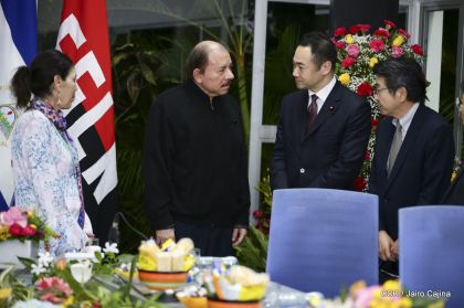 Ministro de Estado para Asuntos Exteriores de Japón durante su visita en Nicaragua