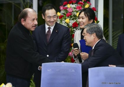 Ministro de Estado para Asuntos Exteriores de Japón durante su visita en Nicaragua