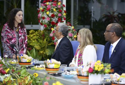 Presidente Daniel Ortega y Vicepresidenta Rosario Murillo reciben cartas credenciales de embajadores de Panamá y Yibuti