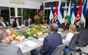 Presidente Daniel Ortega y Vicepresidenta Rosario Murillo reciben cartas credenciales de embajadores de Panamá y Yibuti