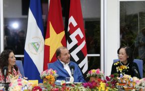 Hermandad y compañerismo en reunión del presidente Daniel  Ortega y vicepresidenta Rosario Murillo con delegación de alto nivel de Vietnam