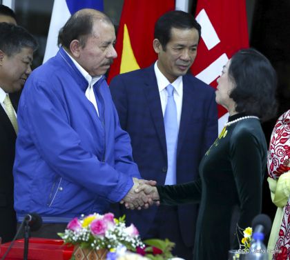 Hermandad y compañerismo en reunión del presidente Daniel  Ortega y vicepresidenta Rosario Murillo con delegación de alto nivel de Vietnam