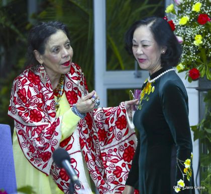 Hermandad y compañerismo en reunión del presidente Daniel  Ortega y vicepresidenta Rosario Murillo con delegación de alto nivel de Vietnam