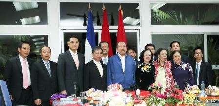 Hermandad y compañerismo en reunión del presidente Daniel  Ortega y vicepresidenta Rosario Murillo con delegación de alto nivel de Vietnam