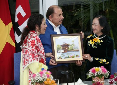 Hermandad y compañerismo en reunión del presidente Daniel  Ortega y vicepresidenta Rosario Murillo con delegación de alto nivel de Vietnam