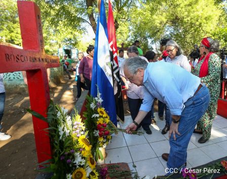 Homenaje a Héroes y Mártires de la gesta de Los Sabogales en Monimbó