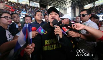 Así recibió Nicaragua a su cinco veces campeón mundial Román "Chocolatito" González