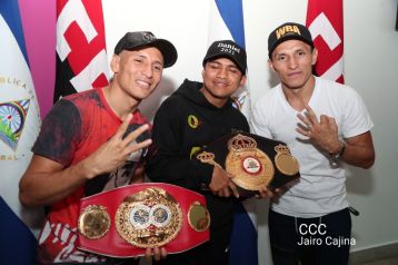 Así recibió Nicaragua a su cinco veces campeón mundial Román "Chocolatito" González