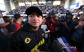 Así recibió Nicaragua a su cinco veces campeón mundial Román "Chocolatito" González